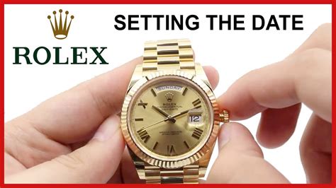 how to set a rolex oyster perpetual day date|rolex watch setting instructions.